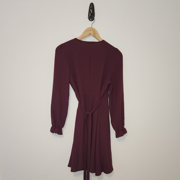 Medium Shein Wrap Long Dress Burgandy - Picture 4 of 4